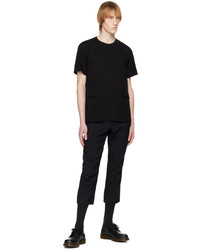 schwarzes T-Shirt mit einem Rundhalsausschnitt von Comme des Garcons Homme Deux