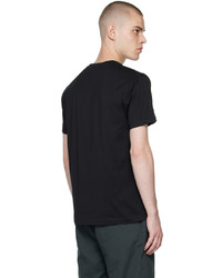schwarzes T-Shirt mit einem Rundhalsausschnitt von Sunspel