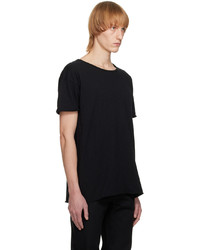 schwarzes T-Shirt mit einem Rundhalsausschnitt von Nudie Jeans