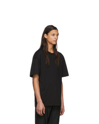 schwarzes T-Shirt mit einem Rundhalsausschnitt von Maison Margiela