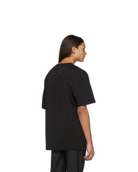 schwarzes T-Shirt mit einem Rundhalsausschnitt von Maison Margiela