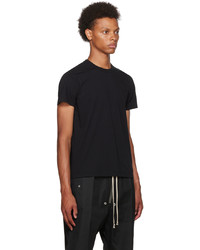 schwarzes T-Shirt mit einem Rundhalsausschnitt von Rick Owens