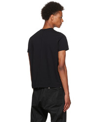 schwarzes T-Shirt mit einem Rundhalsausschnitt von Rick Owens