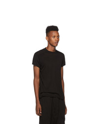 schwarzes T-Shirt mit einem Rundhalsausschnitt von Rick Owens DRKSHDW