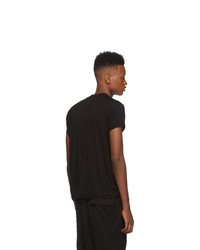 schwarzes T-Shirt mit einem Rundhalsausschnitt von Rick Owens DRKSHDW