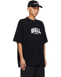 schwarzes T-Shirt mit einem Rundhalsausschnitt von Vetements