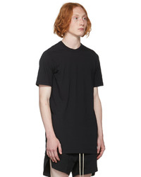 schwarzes T-Shirt mit einem Rundhalsausschnitt von Rick Owens