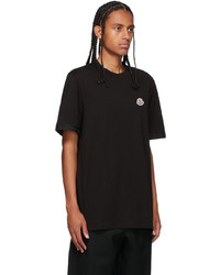 schwarzes T-Shirt mit einem Rundhalsausschnitt von Moncler