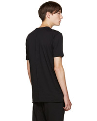 schwarzes T-Shirt mit einem Rundhalsausschnitt von Damir Doma