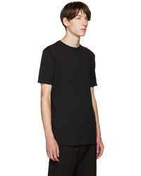 schwarzes T-Shirt mit einem Rundhalsausschnitt von Damir Doma