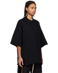 schwarzes T-Shirt mit einem Rundhalsausschnitt von Rick Owens