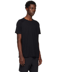 schwarzes T-Shirt mit einem Rundhalsausschnitt von Alo
