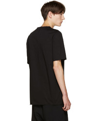 schwarzes T-Shirt mit einem Rundhalsausschnitt von Damir Doma