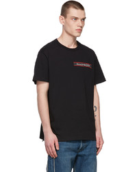 schwarzes T-Shirt mit einem Rundhalsausschnitt von Alexander McQueen