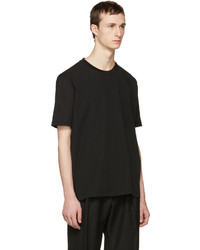 schwarzes T-Shirt mit einem Rundhalsausschnitt von Lanvin