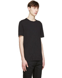 schwarzes T-Shirt mit einem Rundhalsausschnitt von Maison Margiela