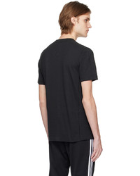 schwarzes T-Shirt mit einem Rundhalsausschnitt von adidas Originals