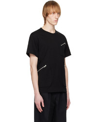 schwarzes T-Shirt mit einem Rundhalsausschnitt von Comme des Garcons Homme Deux