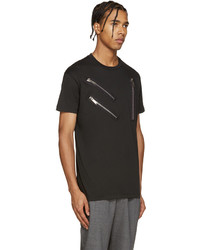 schwarzes T-Shirt mit einem Rundhalsausschnitt von DSQUARED2