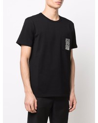 schwarzes T-Shirt mit einem Rundhalsausschnitt von Alexander McQueen