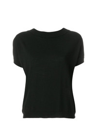 schwarzes T-Shirt mit einem Rundhalsausschnitt von Blugirl