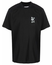 schwarzes T-Shirt mit einem Rundhalsausschnitt von Bonsai