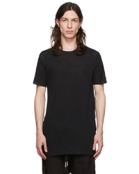 schwarzes T-Shirt mit einem Rundhalsausschnitt von Boris Bidjan Saberi
