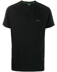 schwarzes T-Shirt mit einem Rundhalsausschnitt von BOSS HUGO BOSS