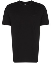 schwarzes T-Shirt mit einem Rundhalsausschnitt von BOSS