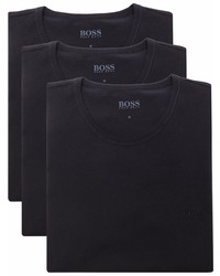 schwarzes T-Shirt mit einem Rundhalsausschnitt von BOSS