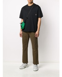 schwarzes T-Shirt mit einem Rundhalsausschnitt von Acne Studios