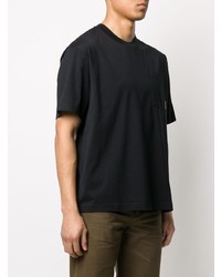 schwarzes T-Shirt mit einem Rundhalsausschnitt von Acne Studios