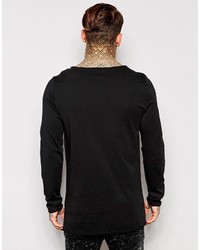 schwarzes T-Shirt mit einem Rundhalsausschnitt von Asos