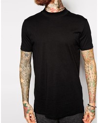 schwarzes T-Shirt mit einem Rundhalsausschnitt von Asos