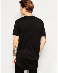 schwarzes T-Shirt mit einem Rundhalsausschnitt von Asos