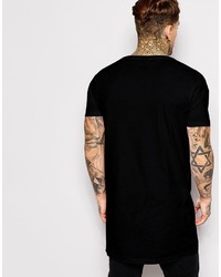 schwarzes T-Shirt mit einem Rundhalsausschnitt von Asos