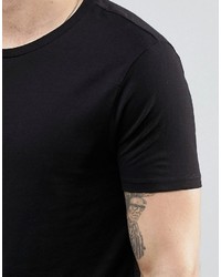 schwarzes T-Shirt mit einem Rundhalsausschnitt von Asos