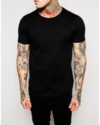 schwarzes T-Shirt mit einem Rundhalsausschnitt von Asos