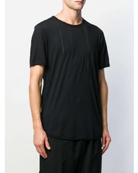 schwarzes T-Shirt mit einem Rundhalsausschnitt von Ann Demeulemeester
