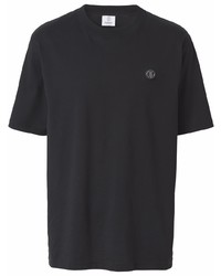 schwarzes T-Shirt mit einem Rundhalsausschnitt von Burberry