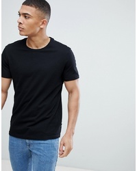 schwarzes T-Shirt mit einem Rundhalsausschnitt von Burton Menswear