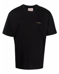 schwarzes T-Shirt mit einem Rundhalsausschnitt von Buscemi