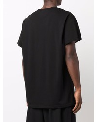 schwarzes T-Shirt mit einem Rundhalsausschnitt von Yohji Yamamoto