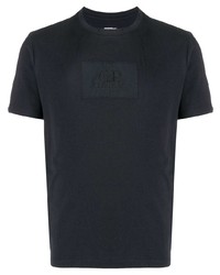 schwarzes T-Shirt mit einem Rundhalsausschnitt von C.P. Company