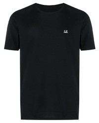 schwarzes T-Shirt mit einem Rundhalsausschnitt von C.P. Company