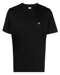 schwarzes T-Shirt mit einem Rundhalsausschnitt von C.P. Company