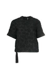 schwarzes T-Shirt mit einem Rundhalsausschnitt von Calvin Klein 205W39nyc