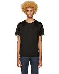 schwarzes T-Shirt mit einem Rundhalsausschnitt von Calvin Klein Collection