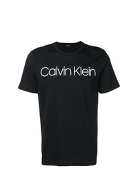schwarzes T-Shirt mit einem Rundhalsausschnitt von Calvin Klein Jeans Est. 1978
