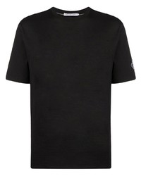 schwarzes T-Shirt mit einem Rundhalsausschnitt von Calvin Klein Jeans